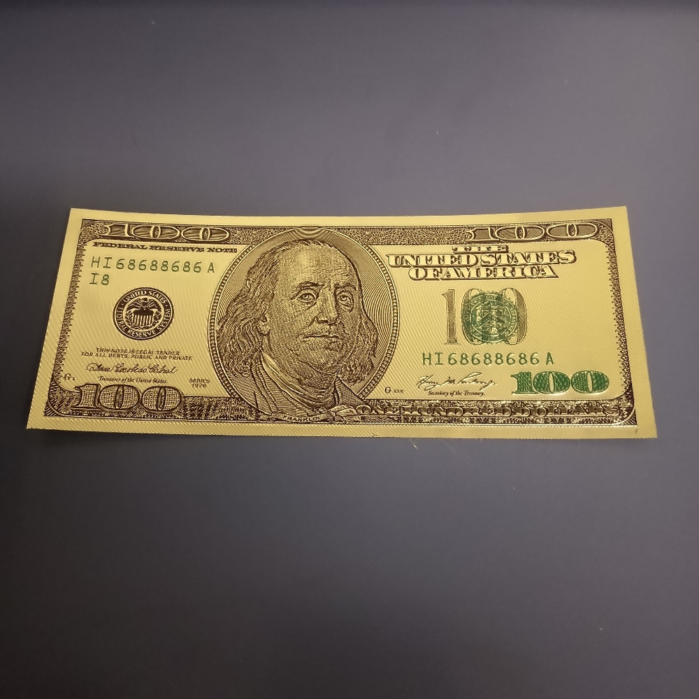 Gold foil $100 bill